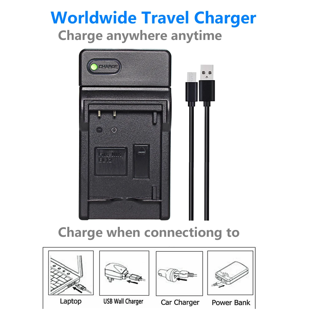 4 шт. Аккумулятор EN-EL12 Yida Business для Nikon Coolpix