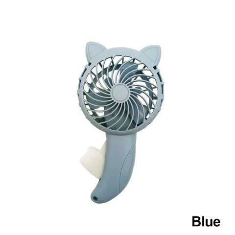 Портативный ручной мини-вентилятор 3 цветов, портативный охлаждающий мультяшный вентилятор без аккумулятора