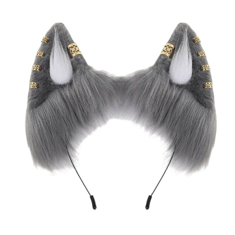 

Cosplay Maid Dog Ear Cosplay Hair Hoop with Ear Studded Woman Teens Headband for Live Broadcast Carnivals Hairband Drop shipping