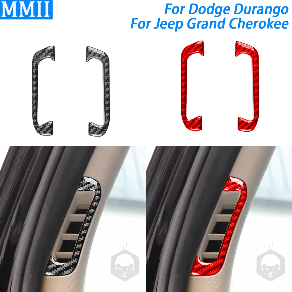 Для Dodge Durango 2014-2020 для Jeep Grand Cherokee 12-21 углеродное волокно а-столб решетка