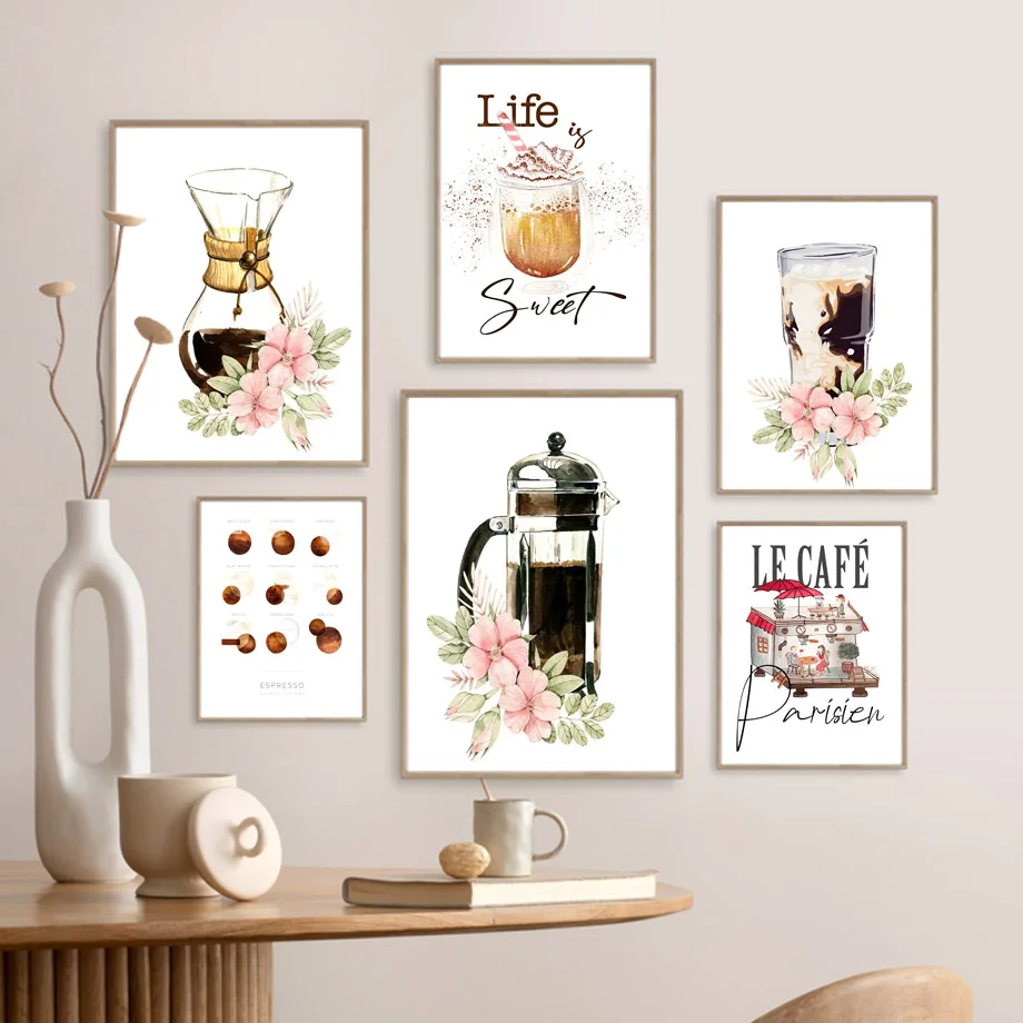 Но первый кофе жареные эспрессо кухня Настенная Картина на холсте скандинавские постеры и принты настенные картины для декора бара