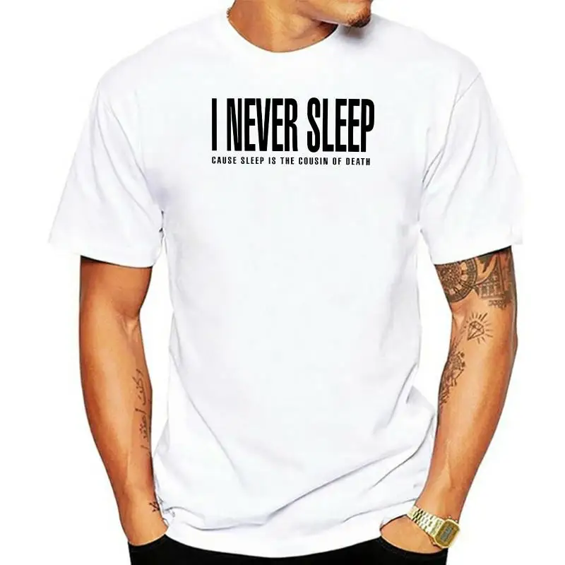 

Nas I Never Sleep T-Shirt Ny Illmatic Mens Escobar Nastradamus Short Sleeve T Shirt Hip Hop Men Cotton Tee Shirts Black Style