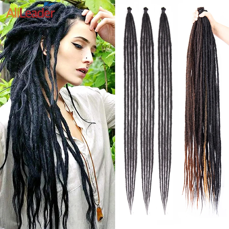 

Handmade Dreadlocks Hair Extension 20Inch Handmade Dreadlocks Hair 5/10Strands Ombre Synthetic Crochet Dreadlocks Braiding Hair