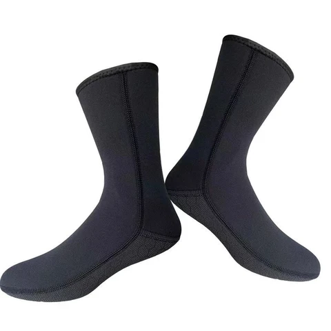 Носки для дайвинга 5mmCR, неопреновые черные пляжные носки, плавательные носки, сохраняют тепло для дайвинга с аквалангом