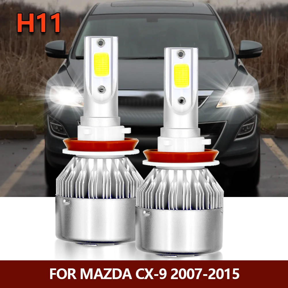 

2 шт., Автомобильные светодиодные лампы H11 для Mazda 2007 2008 2009 2010 2011 2012 2013 2014