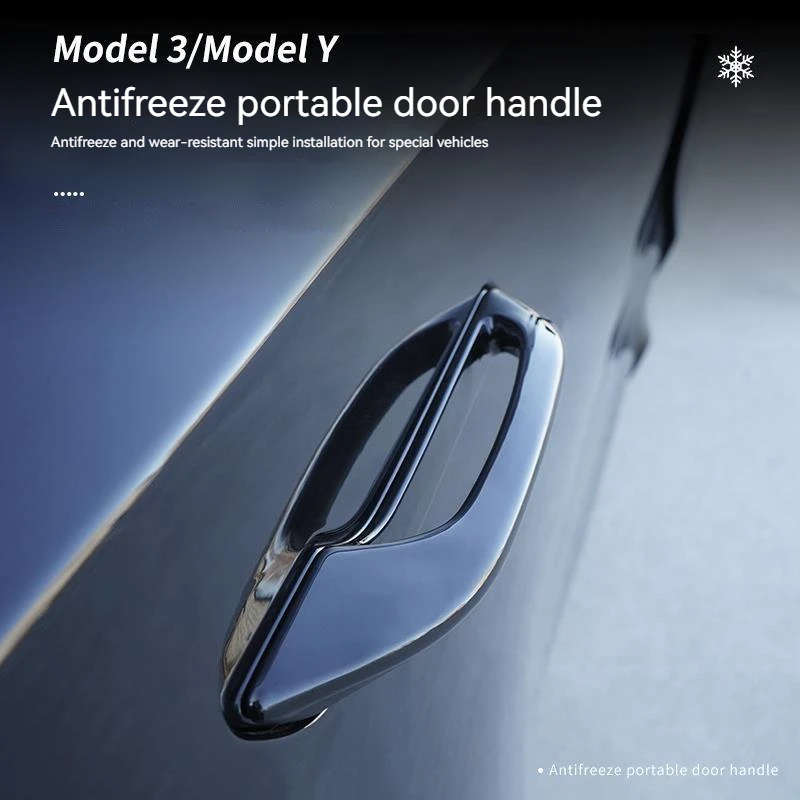 

New Bonding Car Door Handle Protection Cover For Tesla Model 3 Model Y 2021-23 Car Firm Antifreeze Modification Accessories