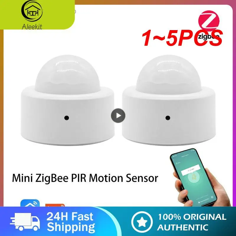 

1 ~ 5 шт. смарт-детектор движения тела Zigbee3.0 Tuya, мини-датчик движения PIR, беспроводной датчик человеческого тела, работает с Tuya Zigbee