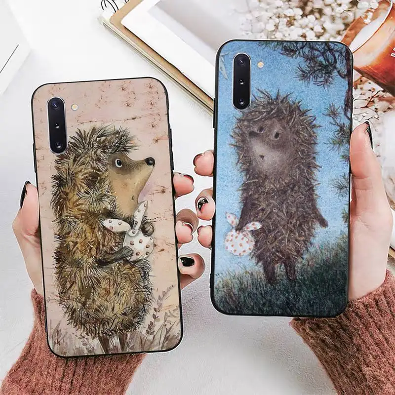 

Bright Hedgehog in the Fog Phone Case for Samsung Note 5 7 8 9 10 20 pro plus lite ultra A21 12 02