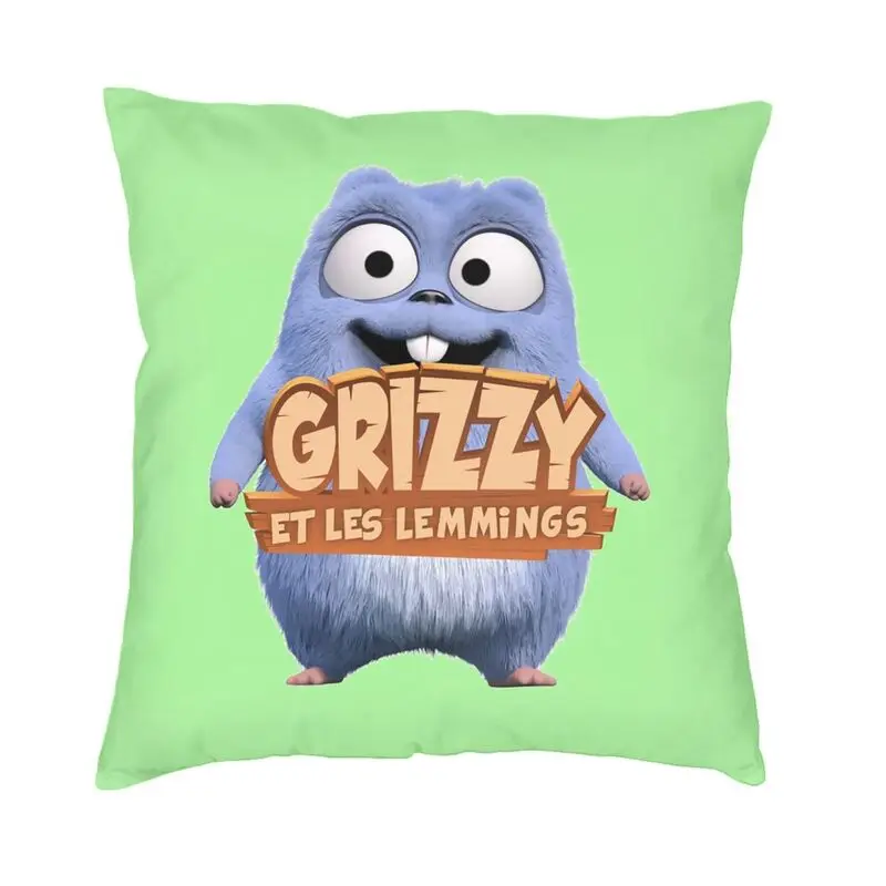 

Grizzy And The lemtimes, любимая Зеленая коллекция, наволочка, комедия, мультфильм, ТВ, напольная подушка, чехол для автомобиля, Наволочка на подушку на...