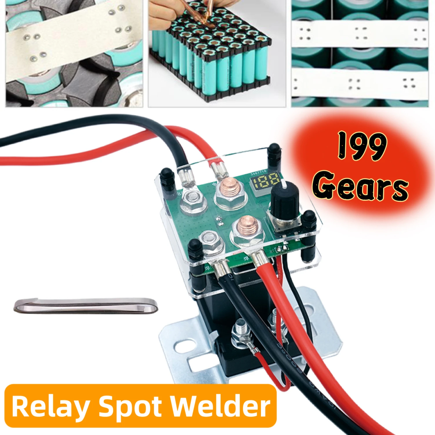 

199 Gear 12V Relay Spot Welder Kit Adjustable Mini Spot Welding Machine 0.15mm Nickel For DIY 18650 Battery Pack