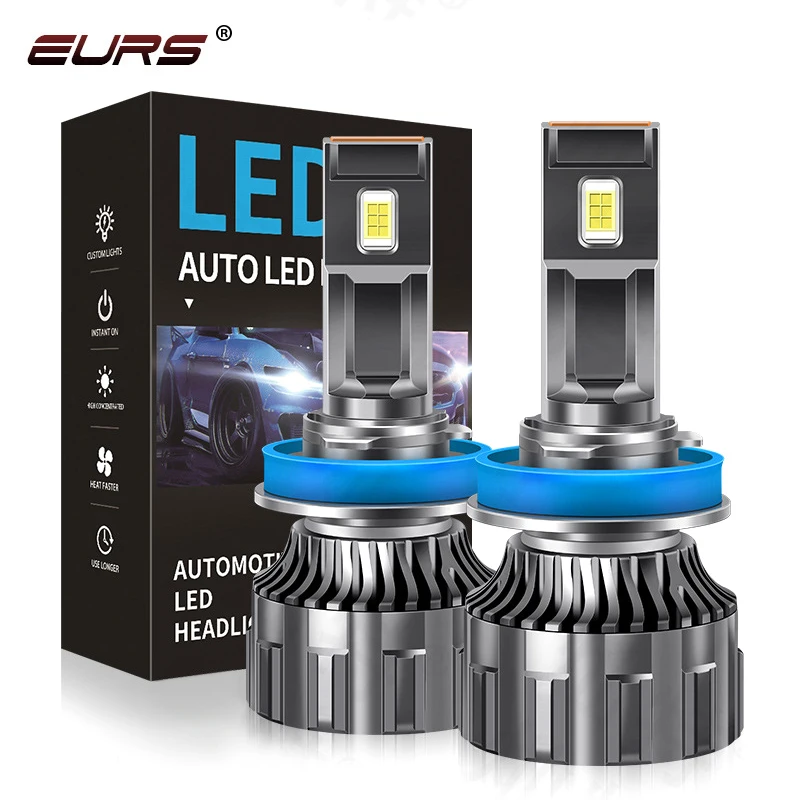 EURS H7 Led Car Headlight H4 H1 H3 H11 H8 H9 HB3 9005 HB4 9006 9012 Led Canbus Lights Car Led Auto Headlamp Fog Lights Bulb 12V