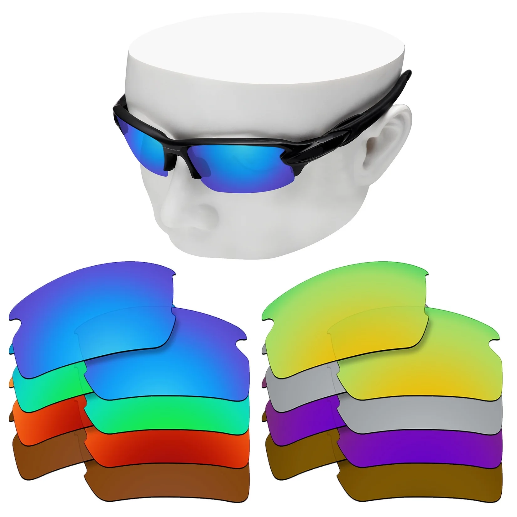 Поляризованные Сменные линзы OOWLIT для солнцезащитных очков Oakley Flak XXS OJ9008 - 58