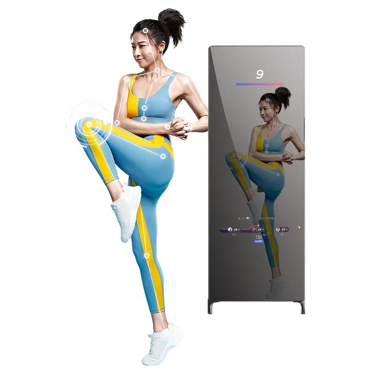 

New Arrivals 43 Inch Wall Floor Standing LCD Fitness Touch Screen Mirror Magic Workout Exercise Mirror