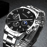 quartz wristwatch mens watches classic calendar mens business steel watch relogio masculino popular saati relogio masculino