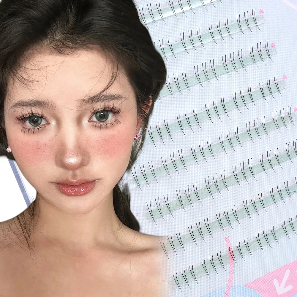 Кластеры V-образные нижние ресницы фея сегментированные натуральные под манга