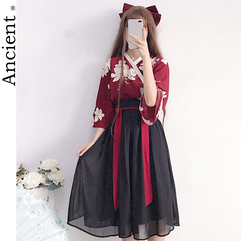 

Hanfu Han Element Ancient Chinese Style Ming Dynasty Improvement Traditional Clothing Woman Asian Dress Girl Lovely Coat Skirt