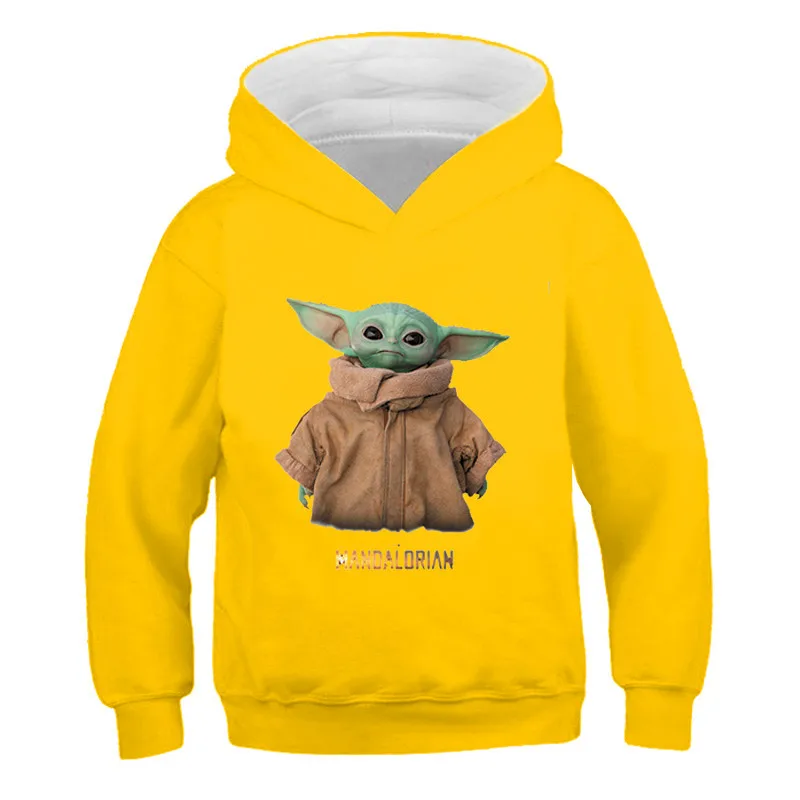 

Детская одежда Yoda мандалорианская Толстовка с длинным рукавом Топы для мальчиков и девочек детские толстовки с мультяшным рисунком одежда ...