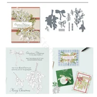 2022 new christmas bow knot metal cutting dies and clear stamps for paper cards decorating album scrapbooking embossing crafts