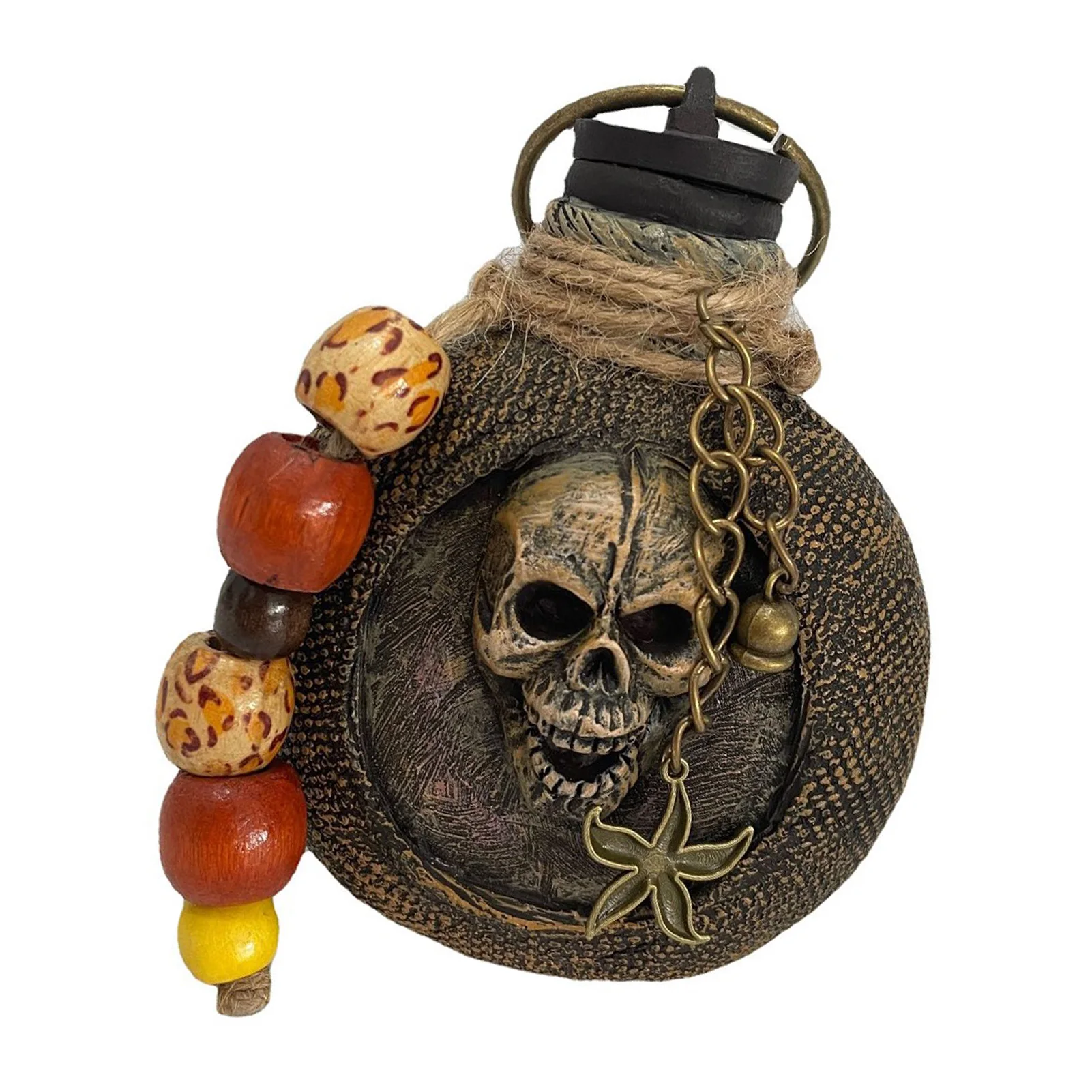 

Resin Water Bottle With Skull Head Rum Bottle Flask Shape Crafts Caribbean Pirate Desktop Ornament Rum Bottle Decoration Gifts