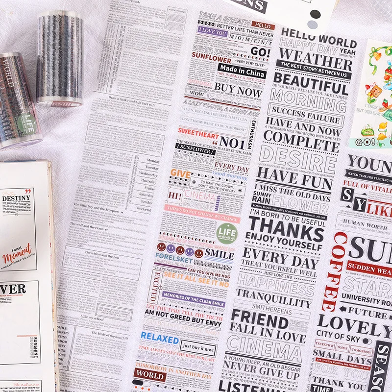 

3m Vintage PET Sticker for Scrapbooking DIY Card Making Junk Journaling Decoration Collage Stationery Crafts Waterproof Tapes