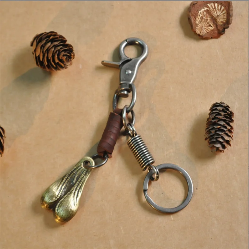 Брелок для ключей 2 цвета из латуни