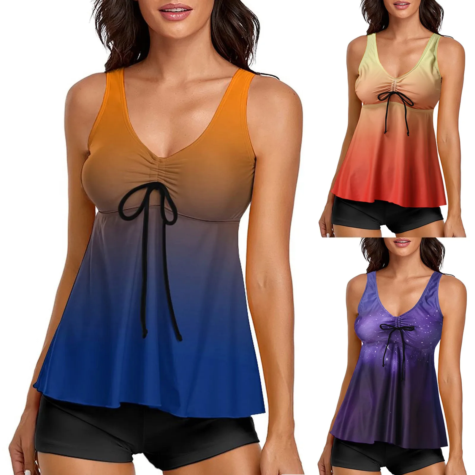

Two Control Swimming Suits Tank Print Piece Women For Women With Boyshorts Floral Top Swimsuits Tummy Suits Underwire Swim Tops
