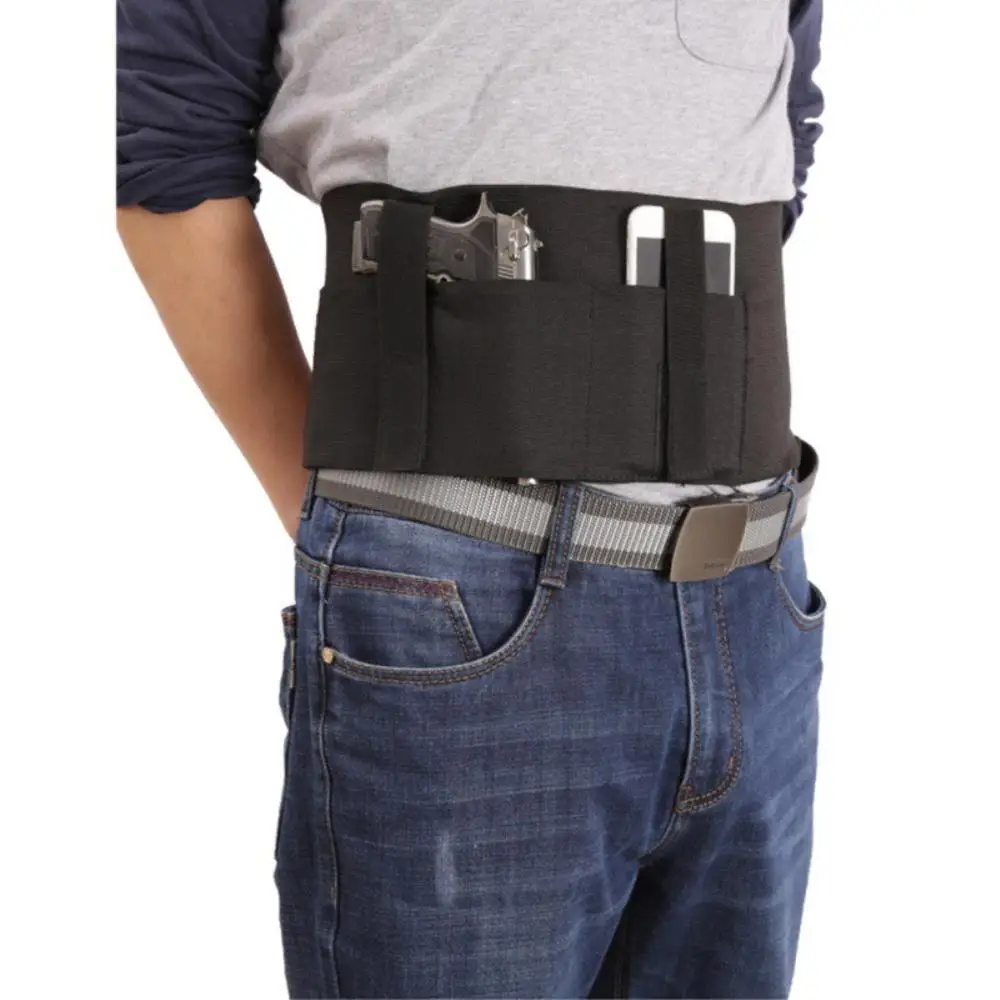 

Tactical Belly Band Holster Adjustable Universal Underarm Glock Hand Gun Pouch Police Concealed Invisible Pistol Waist Belt