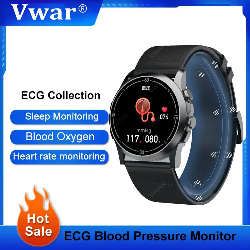 Vwar Health Smart Watch ECG PPG Air Pump True Accurate Blood Pressure Men Smartwatch Sport Fitness Tracker Man Pump1 Watches