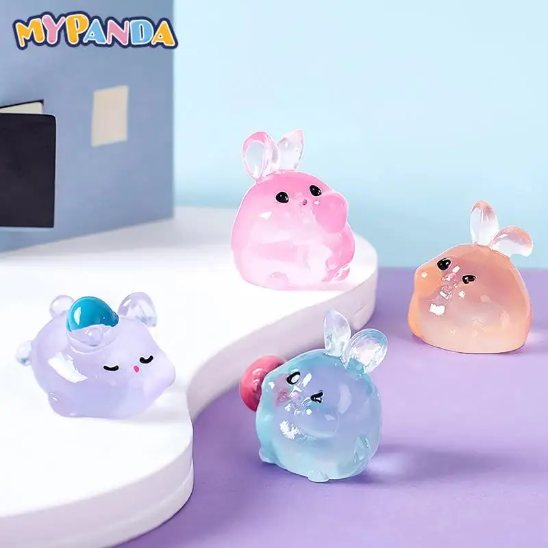 

3 шт., миниатюрные светящиеся игрушки-кролики