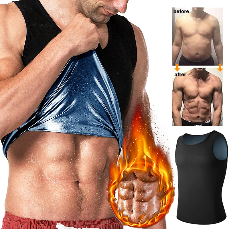 Men’s Premium Slimming Shapewear Workout Sauna Tank Top Vest abs shapers Exercise Heat Trapping Sweat Compression Body Shaper