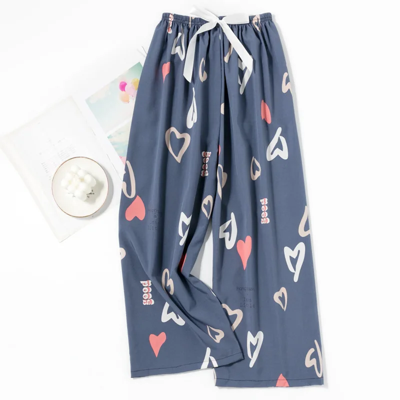 

Women's Printed Pajama Pants Casual Loose Pajama Pants Oversized Loungewear Trousers Drawstring High Waist Pajamas 40-83kg