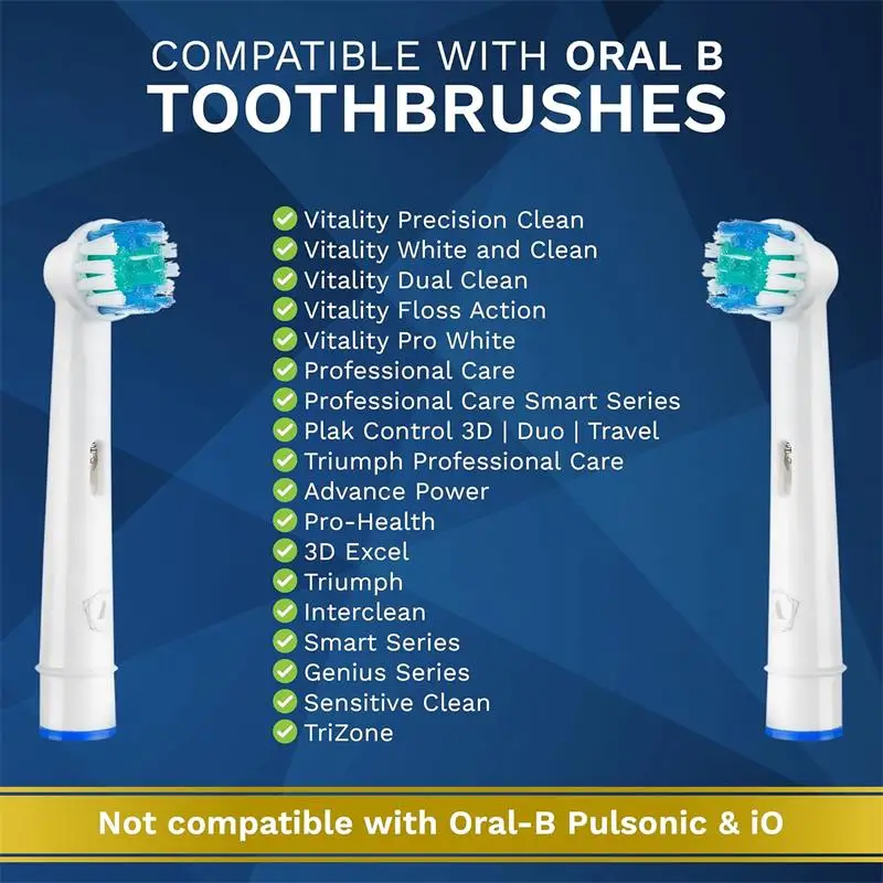 Сменные насадки для электрической зубной щетки Oral-B Sonic 16 шт. подходят Advance Power/Pro