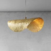 lotus leaf all copper chandelier restaurant porch nordic personality creative art designer lamp clothing store bar lamp