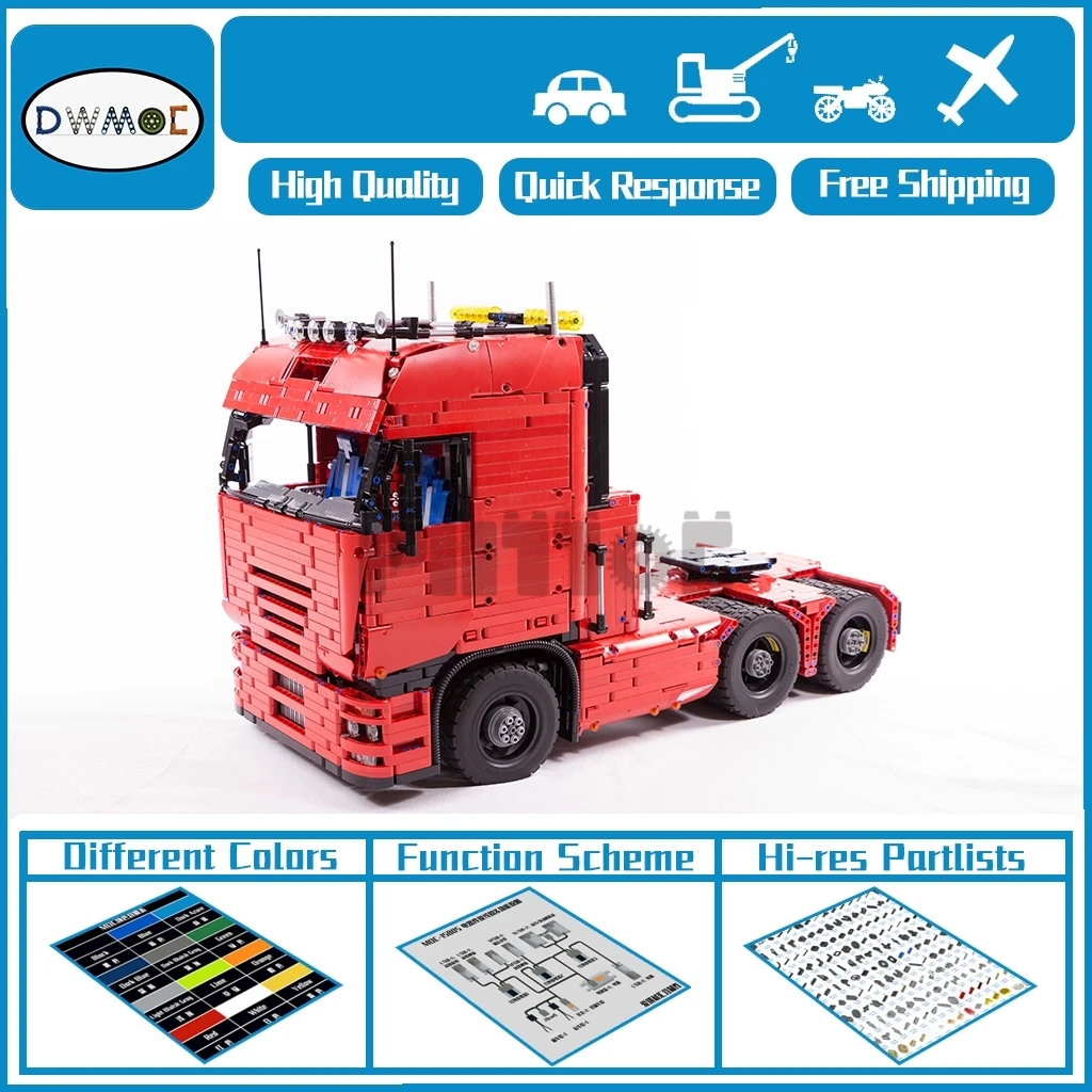 

Moc-2475 heavy pneumatic tractor truck can be equipped with carriage Boy Gift splicing building block technology assembly 4155pc