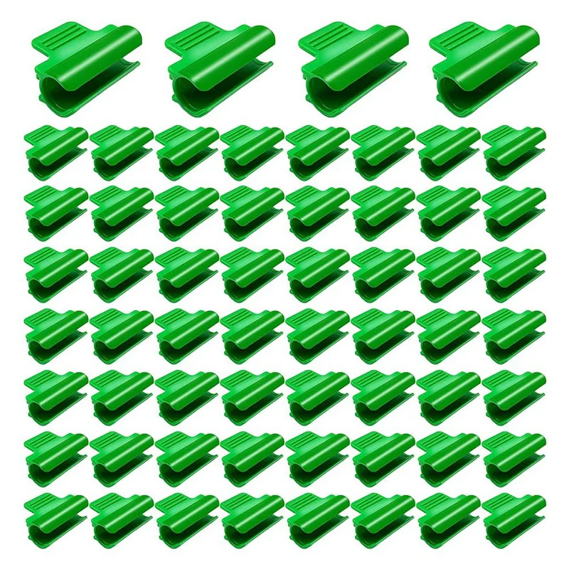 

60PCS Greenhouse Clamps-0.43 Inch Film Row Cover Netting Tunnel Hoop Clips-Greenhouse Film Clamps Shed Film Shading Net