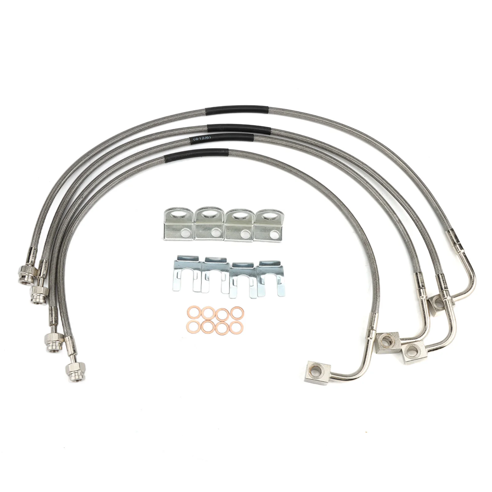 

4 шт. удлиненные передние/задние тормозные магистрали 89716 для Jeep Wrangler JK 4-6 дюймов подъемного 2.0L 3.6L 3.8L 2007 2008 2009 2010 2011 2012-2018