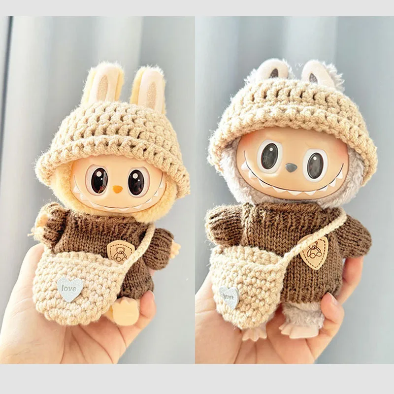 Мини-плюшевая кукольная одежда 17 см аксессуары для корейки Kpop Exo Labubu Idol V1 V2 свитер