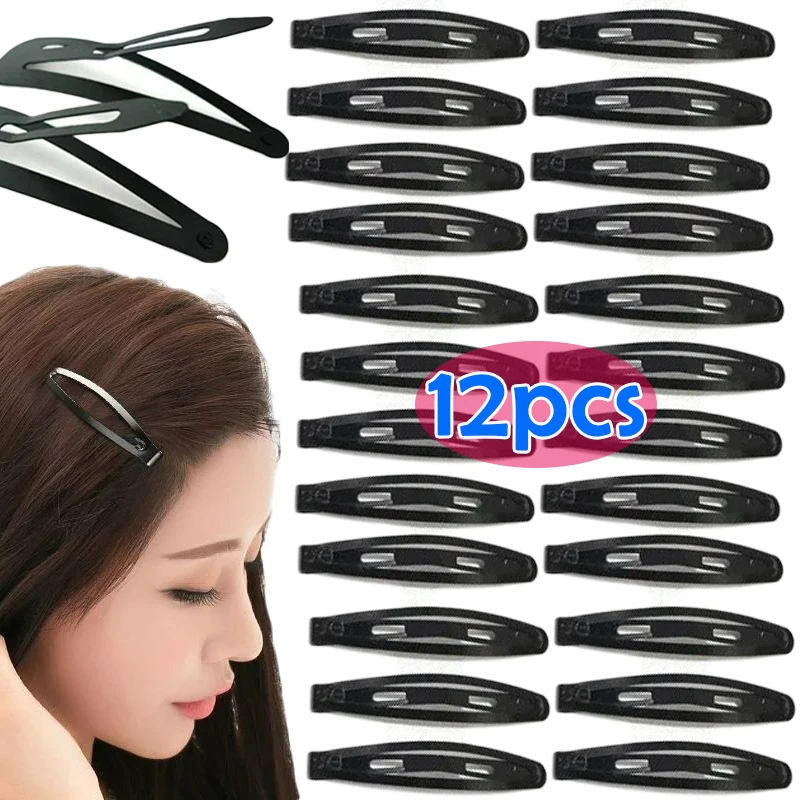 12 шт./набор черные зажимы для волос