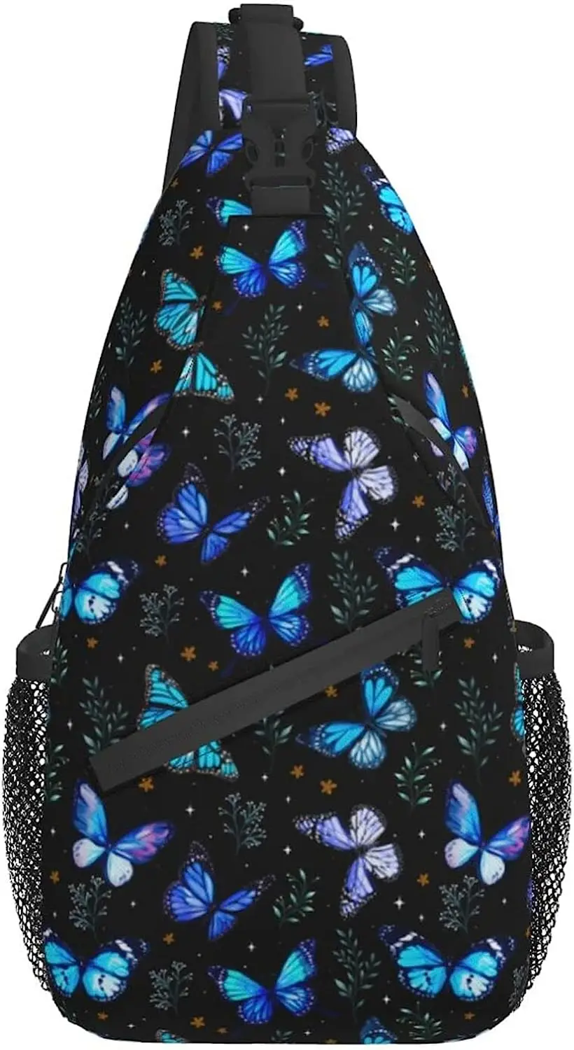 

Сумка-слинг с бабочками, рюкзак кросс-боди для женщин и мужчин, дорожный походный ранец, нагрудная сумка на плечо