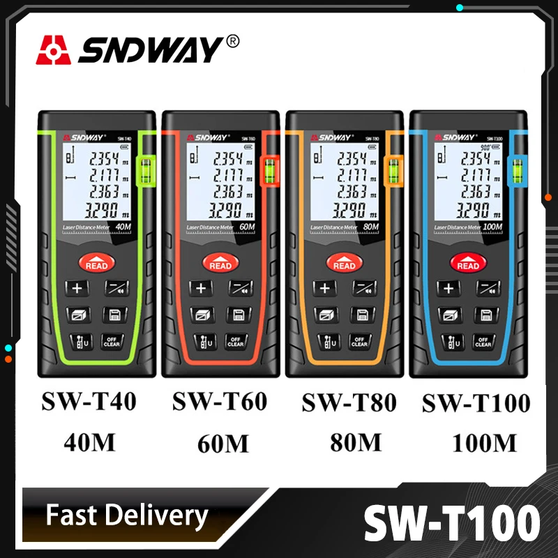 

SNDWAY Laser Distance Meter 40m 60m 100m 120m Laser Measuring Instrument SW-T40 SW-T60 SW-T80 SW-T100