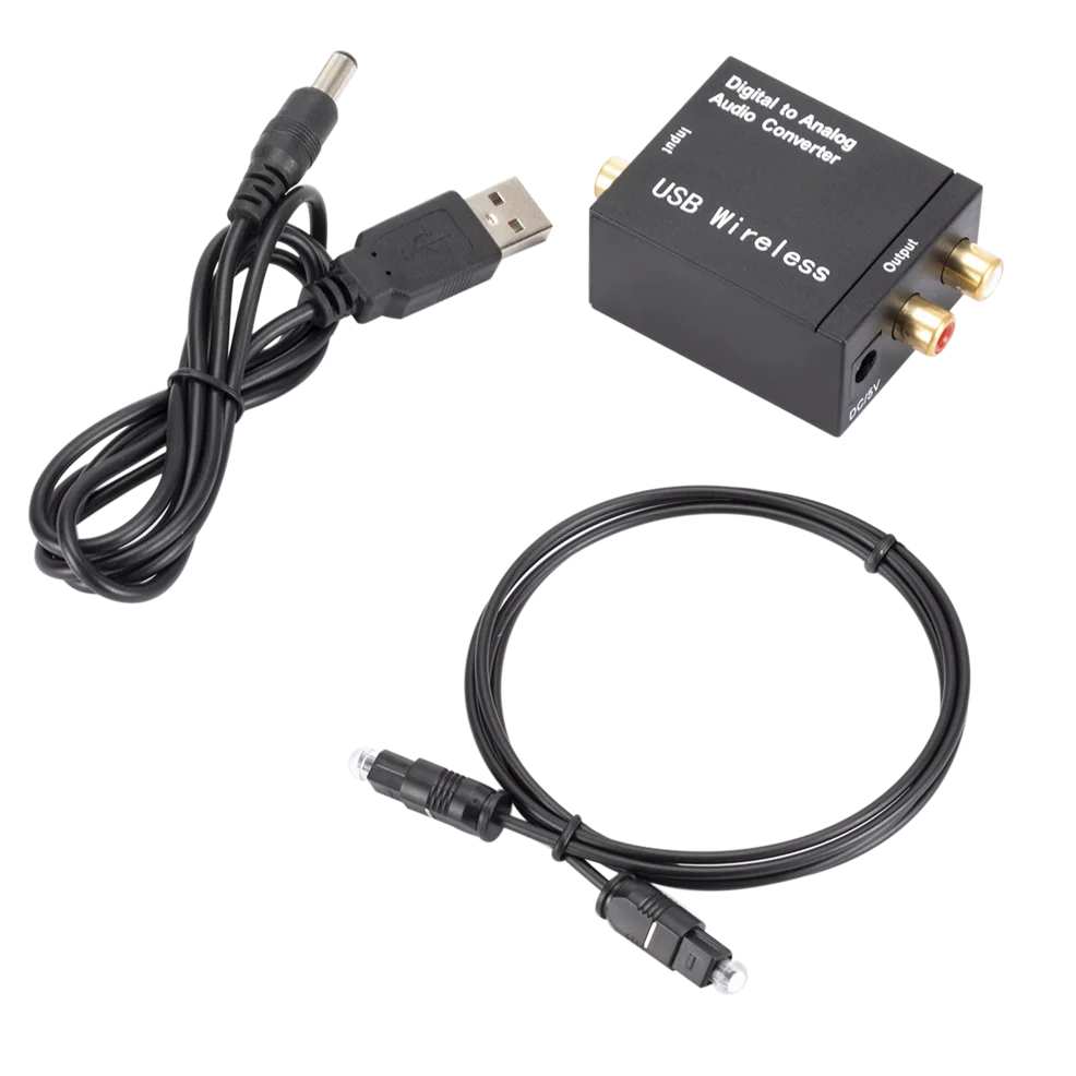

Digital to Analog Audio Converter with Bluetooth Digital Fiber Analog Decoder Optical Fiber to Slink Coaxial Signal to RCA R/L