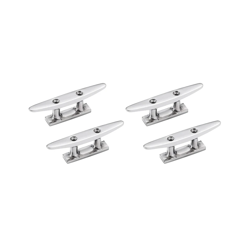 

4X Boat Cleat Open Base Boat Cleat, Dock Cleat All 316 Stainless Steel Boat Mooring Accessories, Include Screws