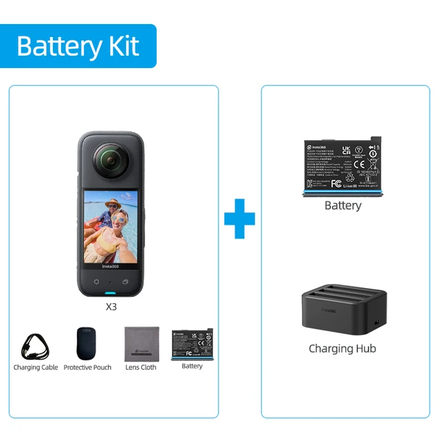 Insta360 X3 + Charger + 1 battery