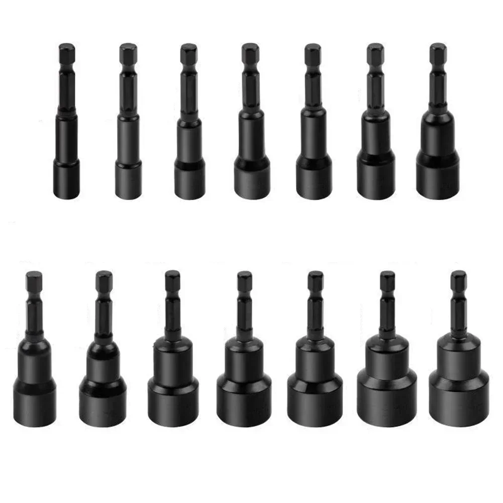 1 шт. 1/4 дюйма Шестигранная головка 6-19 мм Магнитная стандартная глубина розетка