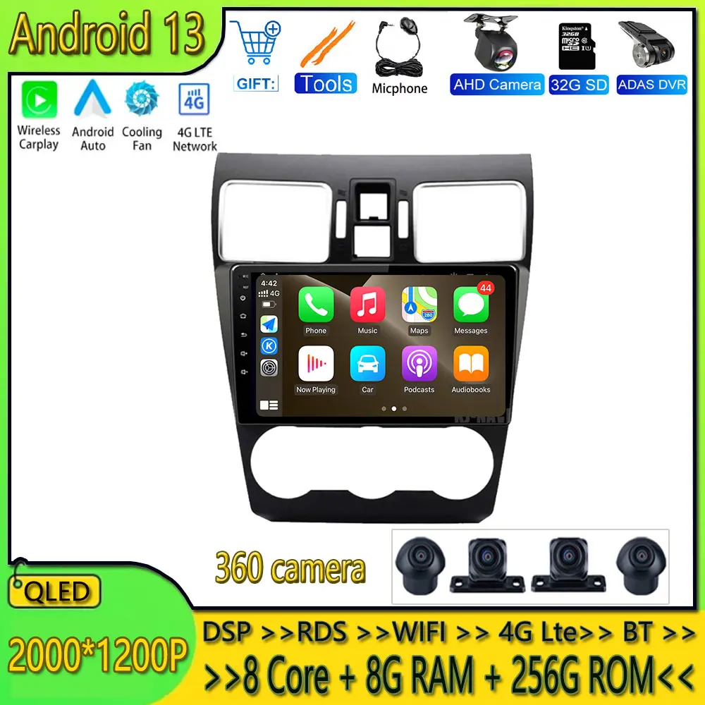 

Android 13 Car Radio Multimedia Video Player For Subaru WRX Forester 2016 2017 2018 2019 2020 Navigation GPS 9'' IPS Screen BT