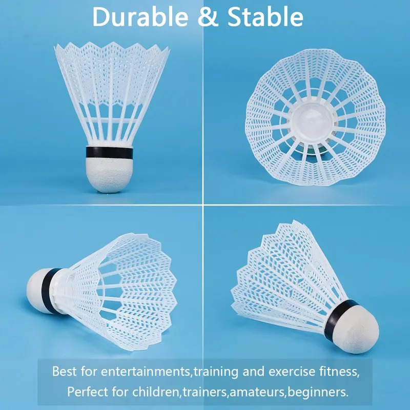 

Shuttlecock,12 Packs Training Sport Badminton Balls, Nylon Feather Shuttlecocks -Stable & Durable Sports Training Badminton Ball