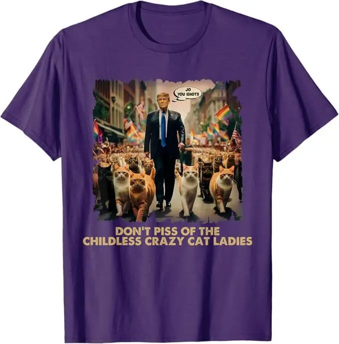 Забавная бездетская сумасшедшая кошка для девушек Харриса 2024 футболка унисекс