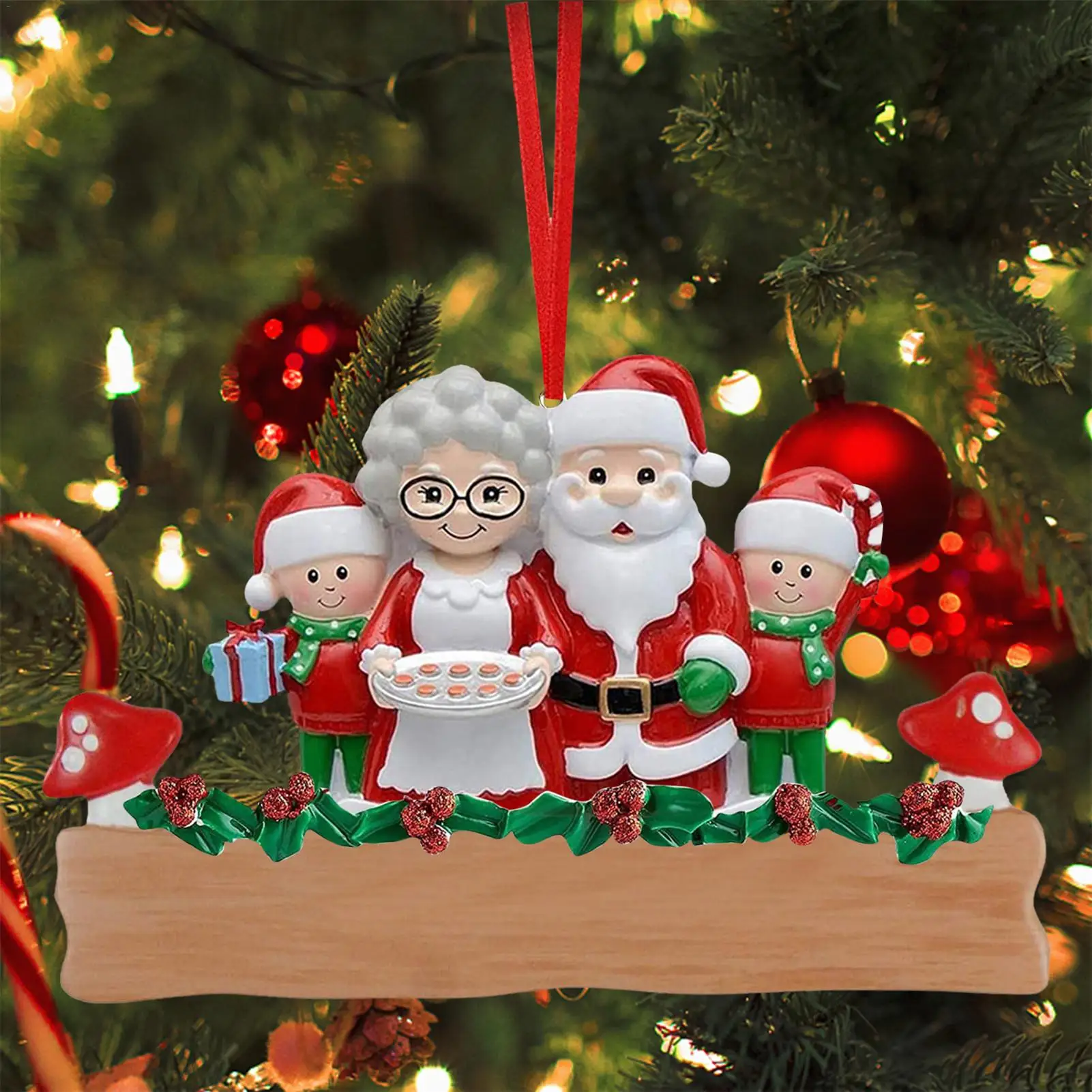 

Survived Santa Family Holiday Ornament Tree Decor Hanging Pendant