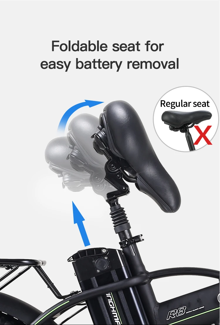 20 inches electric bicycle 800w 48V15ah lithium battery folding ebike 4.0 fat tire bike for adults Foldable fatbike |