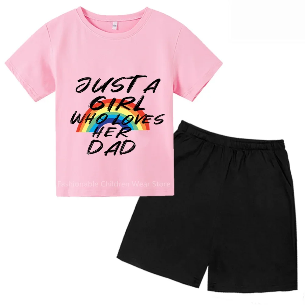 Футболка и шорты с принтом алфавита для мальчиков девочек